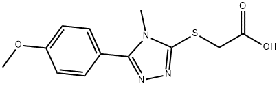 [5-(4-甲氧基-苯基)-4-甲基-4H-[1,2,4]三唑-3-基硫基]-乙酸 结构式