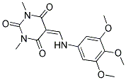 1,3-DIMETHYL-5-{[(3,4,5-TRIMETHOXYPHENYL)AMINO]METHYLENE}PYRIMIDINE-2,4,6(1H,3H,5H)-TRIONE 结构式