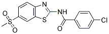 (4-CHLOROPHENYL)-N-(6-(METHYLSULFONYL)BENZOTHIAZOL-2-YL)FORMAMIDE 结构式