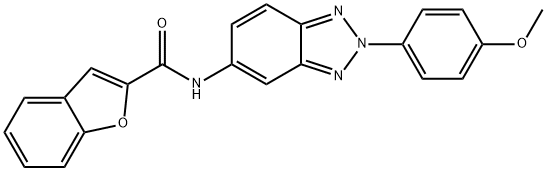 N-[2-(4-METHOXYPHENYL)-2H-1,2,3-BENZOTRIAZOL-5-YL]-1-BENZOFURAN-2-CARBOXAMIDE 结构式