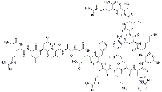 ALA-ARG-LEU-ASP-VAL-ALA-ALA-GLU-PHE-ARG-LYS-LYS-TRP-ASN-LYS-TRP-ALA-LEU-SER-ARG-NH2 结构式