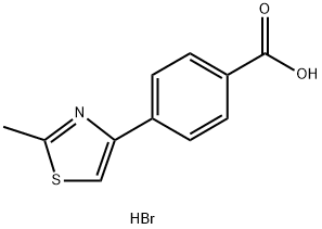 4-(2-METHYL-THIAZOL-4-YL)-BENZOIC ACIDHYDROBROMIDE 结构式