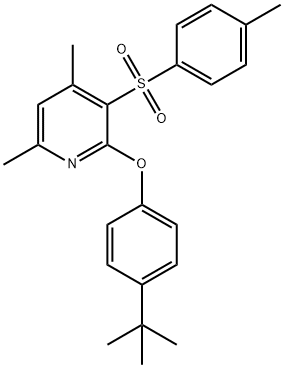 2-[4-(TERT-BUTYL)PHENOXY]-4,6-DIMETHYL-3-PYRIDINYL 4-METHYLPHENYL SULFONE 结构式