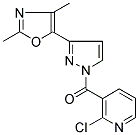 (2-CHLOROPYRIDIN-3-YL)[3-(2,4-DIMETHYL-1,3-OXAZOL-5-YL)-1H-PYRAZOL-1-YL]METHANONE 结构式