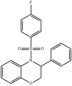 4-[(4-FLUOROPHENYL)SULFONYL]-3-PHENYL-3,4-DIHYDRO-2H-1,4-BENZOXAZINE 结构式