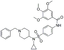 N-[4-(((1-BENZYLPIPERIDIN-4-YL)CYCLOPROPYLAMINO)SULPHONYL)PHENYL]-3,4,5-TRIMETHOXYBENZAMIDE 结构式