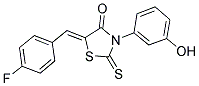 (5Z)-5-(4-FLUOROBENZYLIDENE)-3-(3-HYDROXYPHENYL)-2-THIOXO-1,3-THIAZOLIDIN-4-ONE 结构式