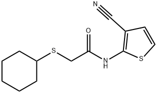 N-(3-CYANO-2-THIENYL)-2-(CYCLOHEXYLSULFANYL)ACETAMIDE 结构式