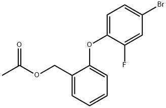 2-(4-BROMO-2-FLUOROPHENOXY)BENZYL ACETATE 结构式