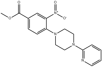 3-硝基-4-(4-(吡啶-2-基)哌嗪-1-基)苯甲酸甲酯 结构式
