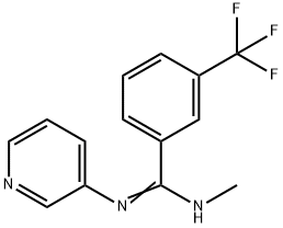 N'-METHYL-N-(3-PYRIDINYL)-3-(TRIFLUOROMETHYL)BENZENECARBOXIMIDAMIDE 结构式