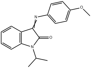 1-ISOPROPYL-3-[(4-METHOXYPHENYL)IMINO]-1,3-DIHYDRO-2H-INDOL-2-ONE 结构式