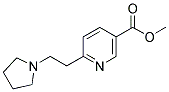 6-[2-(PYRROLIDIN-1-YL)ETHYL]PYRIDINE-3-CARBOXYLIC ACID, METHYL ESTER 结构式