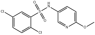 (6-METHOXY(3-PYRIDYL))(2,5-DICHLOROPHENYLSULFONYL)AMINE 结构式