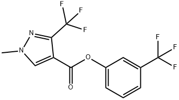 3-(TRIFLUOROMETHYL)PHENYL 1-METHYL-3-(TRIFLUOROMETHYL)-1H-PYRAZOLE-4-CARBOXYLATE 结构式