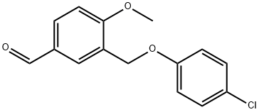苯甲醛,3-(4-氯苯氧基甲基)-4-甲氧基- 结构式