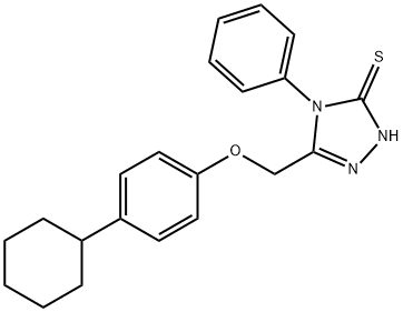 5-[(4-环己基苯氧基)甲基]-4-苯基-2H-1,2,4-三唑-3-硫酮 结构式