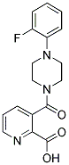 3-((4-(2-FLUOROPHENYL)PIPERAZINYL)CARBONYL)PYRIDINE-2-CARBOXYLIC ACID 结构式