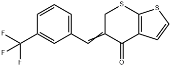 5-((Z)-[3-(TRIFLUOROMETHYL)PHENYL]METHYLIDENE)-4H-THIENO[2,3-B]THIOPYRAN-4(6H)-ONE 结构式