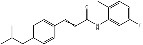 N-(5-FLUORO-2-METHYLPHENYL)-3-(4-ISOBUTYLPHENYL)ACRYLAMIDE 结构式