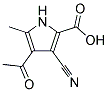 4-Acetyl-3-cyano-5-methyl-1H-pyrrole-2-carboxylic acid 结构式
