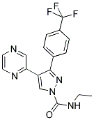 N-ETHYL-4-(PYRAZIN-2-YL)-3-[4-(TRIFLUOROMETHYL)PHENYL]PYRAZOLE-1-CARBOXAMIDE 结构式