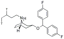 N-BUTANYL-3(4'4''-DIFLUORODIPHENYL METHOXY TROPANE), [BUTANYL-3,4-3H] 结构式