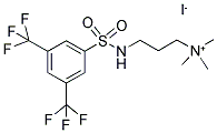 3-(([3,5-BIS(TRIFLUOROMETHYL)PHENYL]SULFONYL)AMINO)-N,N,N-TRIMETHYLPROPAN-1-AMINIUM IODIDE 结构式