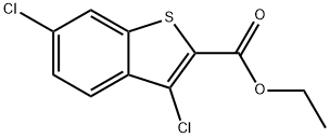 ETHYL 3,6-DICHLORO-1-BENZOTHIOPHENE-2-CARBOXYLATE 结构式