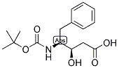 (3R,4S)-N-(TERT-BUTOXYCARBONYL)-4-AMINO-3-HYDROXY-5-PHENYLPENTANOIC ACID 结构式