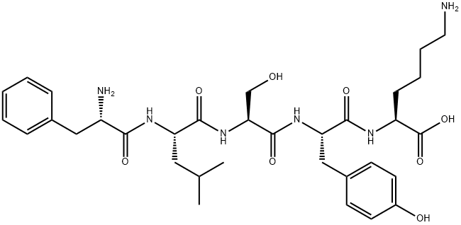 H-PHE-LEU-SER-TYR-LYS-OH 结构式