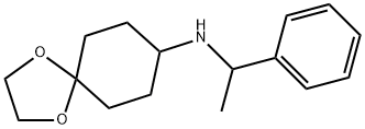 N-(1-Phenylethyl)-1,4-dioxaspiro[4.5]decan-8-amine 结构式