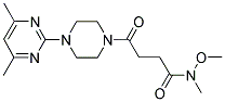 4-[4-(4,6-DIMETHYLPYRIMIDIN-2-YL)PIPERAZIN-1-YL]-N-METHOXY-N-METHYL-4-OXOBUTANAMIDE 结构式