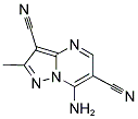 7-AMINO-2-METHYLPYRAZOLO[1,5-A]PYRIMIDINE-3,6-DICARBONITRILE 结构式