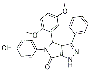 5-(4-CHLOROPHENYL)-4-(2,5-DIMETHOXYPHENYL)-3-PHENYL-4,5-DIHYDROPYRROLO[3,4-C]PYRAZOL-6(1H)-ONE 结构式