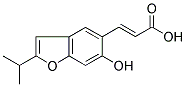 (2E)-3-(6-HYDROXY-2-ISOPROPYL-1-BENZOFURAN-5-YL)PROP-2-ENOIC ACID 结构式