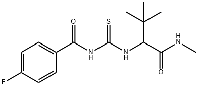 2-(([(4-FLUOROBENZOYL)AMINO]CARBOTHIOYL)AMINO)-N,3,3-TRIMETHYLBUTANAMIDE 结构式