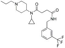 N-CYCLOPROPYL-4-OXO-N-(1-PROPYLPIPERIDIN-4-YL)-4-[(3-(TRIFLUOROMETHYL)BENZYL)AMINO]BUTANAMIDE 结构式