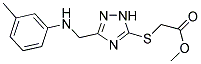 5-(CARBOMETHOXYMETHYLTHIO)-3-(M-TOLYLAMINOMETHYL)-1,2,4-TRIAZOLE 结构式