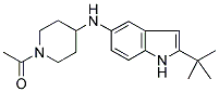 N-(1-ACETYLPIPERIDIN-4-YL)-2-TERT-BUTYL-(1H)-INDOLE-5-AMINE 结构式