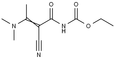 Ethyl N-[(Z)-2-cyano-3-(dimethylamino)-2-butenoyl]carbamate 结构式