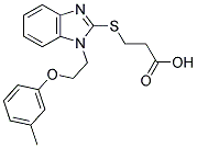 3-((1-[2-(3-METHYLPHENOXY)ETHYL]-1H-BENZIMIDAZOL-2-YL)THIO)PROPANOIC ACID 结构式