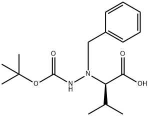 (R)-(-)-N(ALPHA)-BENZYL-N(BETA)-BOC-(D)-HYDRAZINOVALINE 结构式