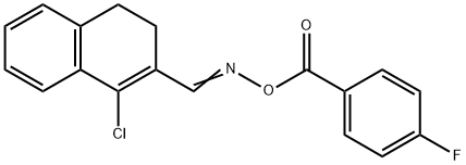 4-CHLORO-3-(([(4-FLUOROBENZOYL)OXY]IMINO)METHYL)-1,2-DIHYDRONAPHTHALENE 结构式