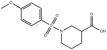 1-[(4-甲氧苯基)磺酰基]哌啶-3-羧酸 结构式