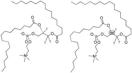 SN-GLYCERO-3-PHOSPHOCHOLINE, 2-PALMITOYL-1-O-HEXA/OCTADECYL, [1,2-3H] 结构式