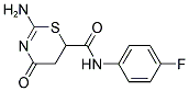 2-AMINO-N-(4-FLUOROPHENYL)-4-OXO-5,6-DIHYDRO-4H-1,3-THIAZINE-6-CARBOXAMIDE 结构式