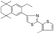 4-(3-Ethyl-5,5,8,8-tetramethyl-5,6,7,8-tetrahydronaphthalen-2-yl)-2-(3-methyl-2-thienyl)-1,3-thiazole 结构式