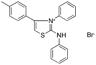 2-ANILINO-4-(4-METHYLPHENYL)-3-PHENYL-1,3-THIAZOL-3-IUM BROMIDE 结构式