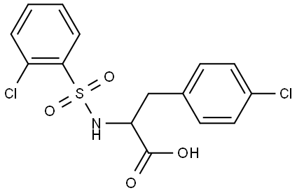 3-(4-Chlorophenyl)-2-([(2-chlorophenyl)sulfonyl]amino)propanoic acid 结构式